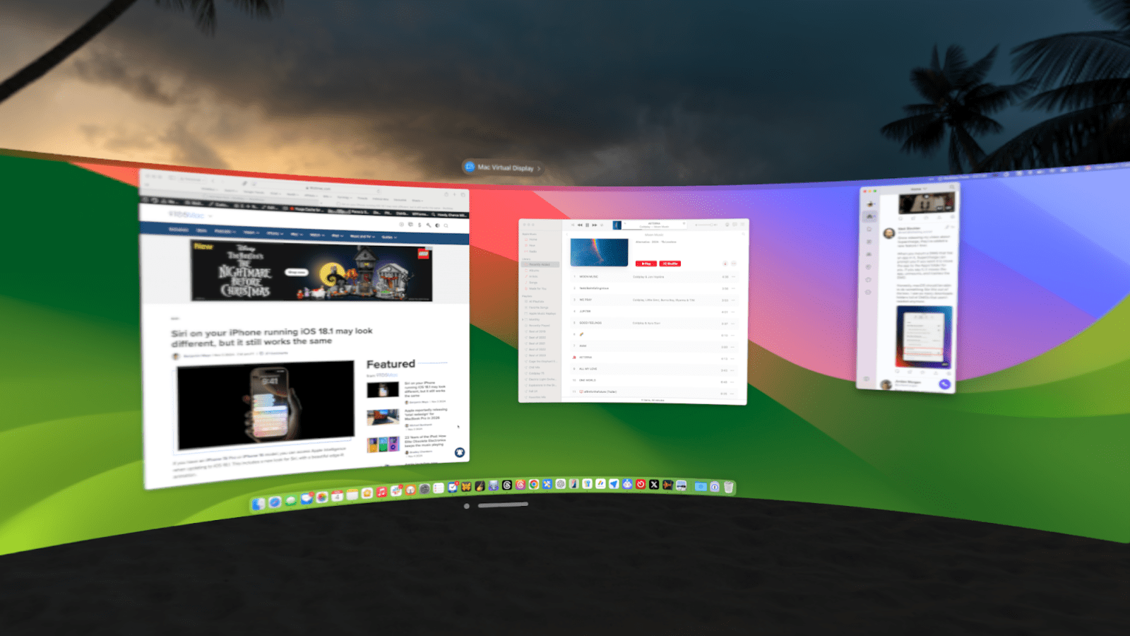 visionOS 2.2 adds new Wide and Ultrawide settings for Mac Virtual Display