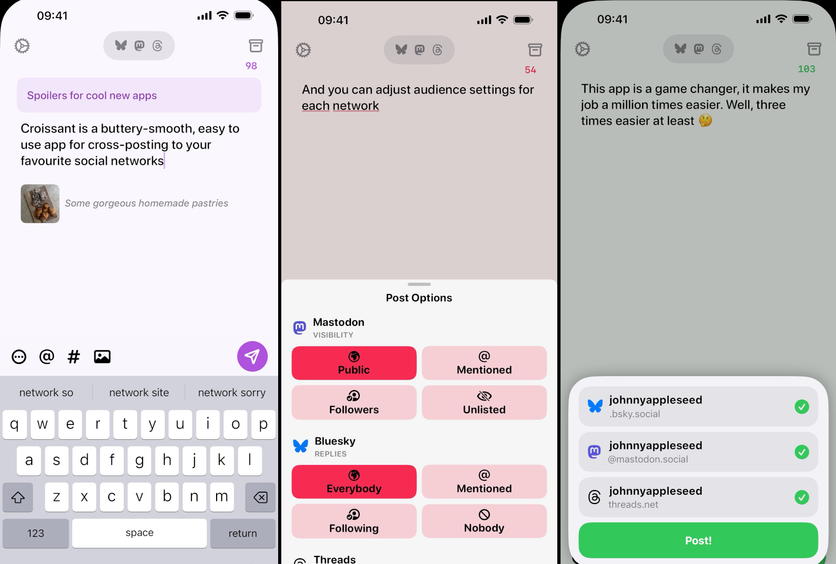 This iPhone App Posts to Mastodon, Threads, and Bluesky at Once
