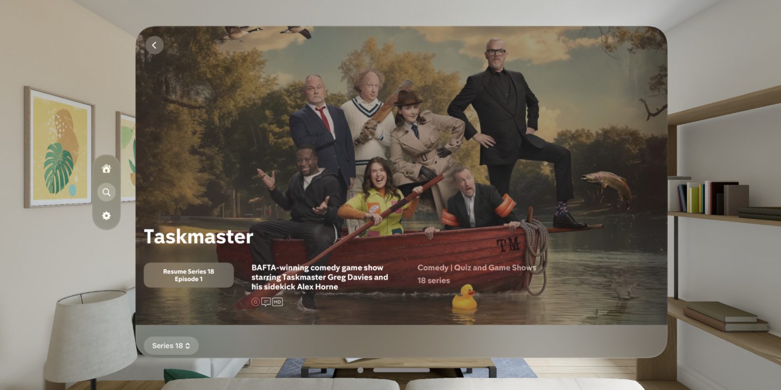 Channel 4 launches Vision Pro streaming app with a Taskmaster environment